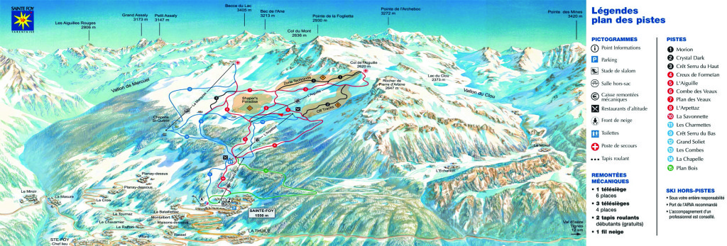 Sainte Foy Piste Map