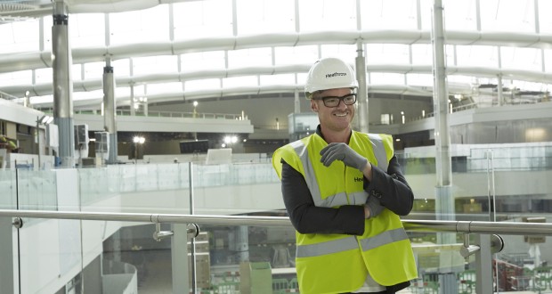 Heston lands at Heathrow Heston lands at Heathrow