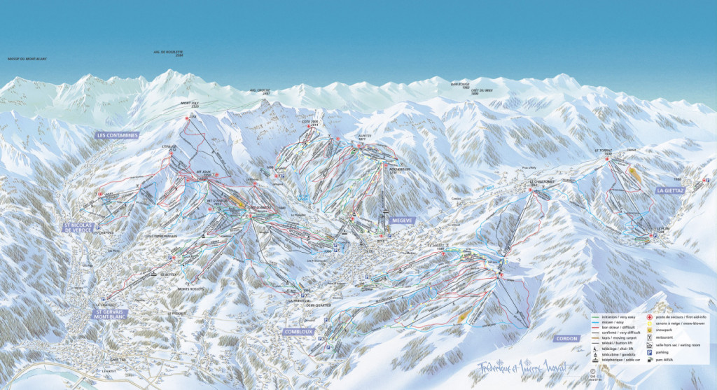 Megeve Piste Map 2012