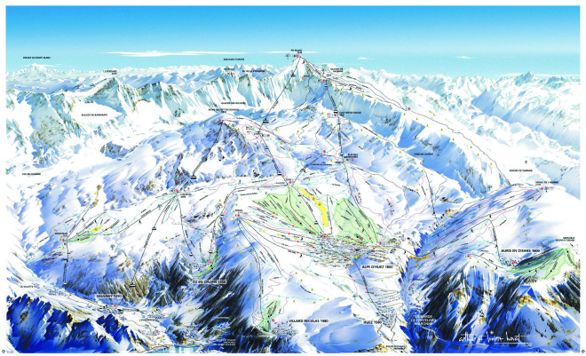 Alpe d'Huez Piste Map 2012