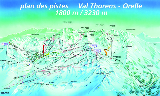 Val Thorens Piste Map